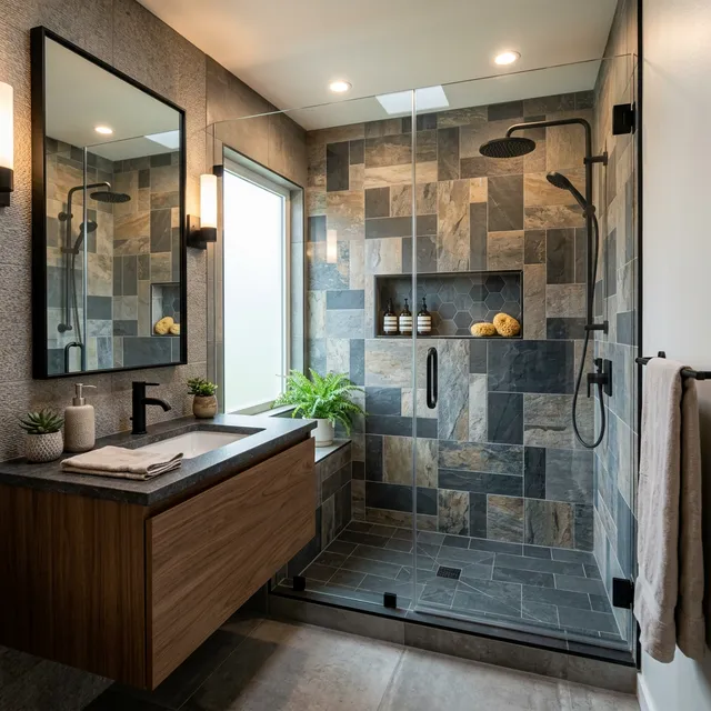 Clean newly remodeled bathroom